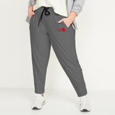 nrth face women slim fit dark grey plus size jersey trouser for summer